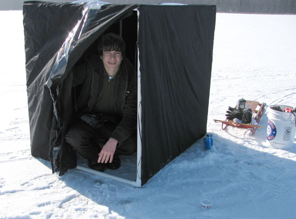 Homemade Portable Ice Fishing Shanty